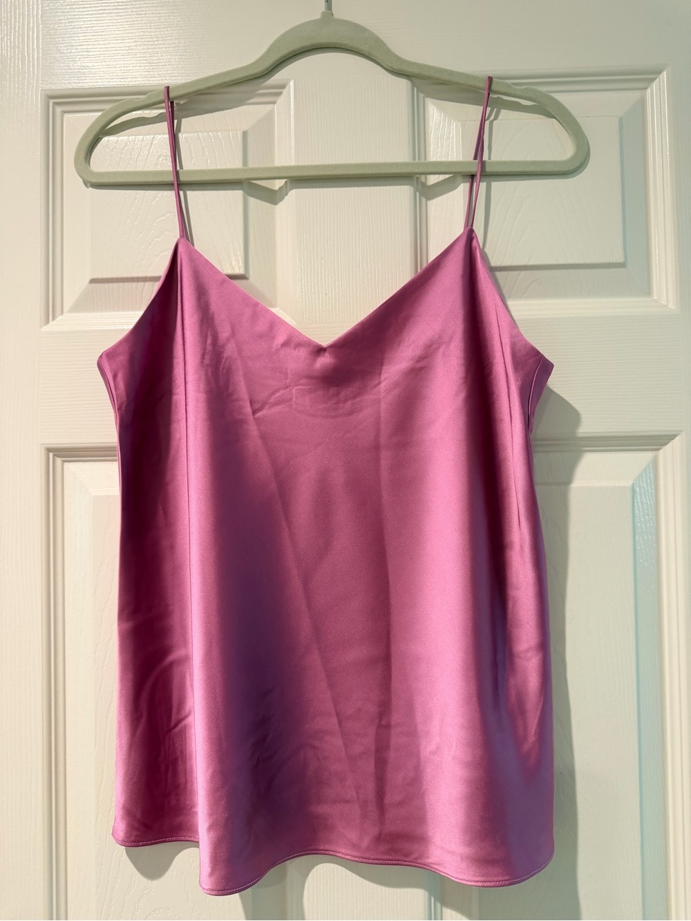 Club Monaco Pink Satin V-Neck Cami